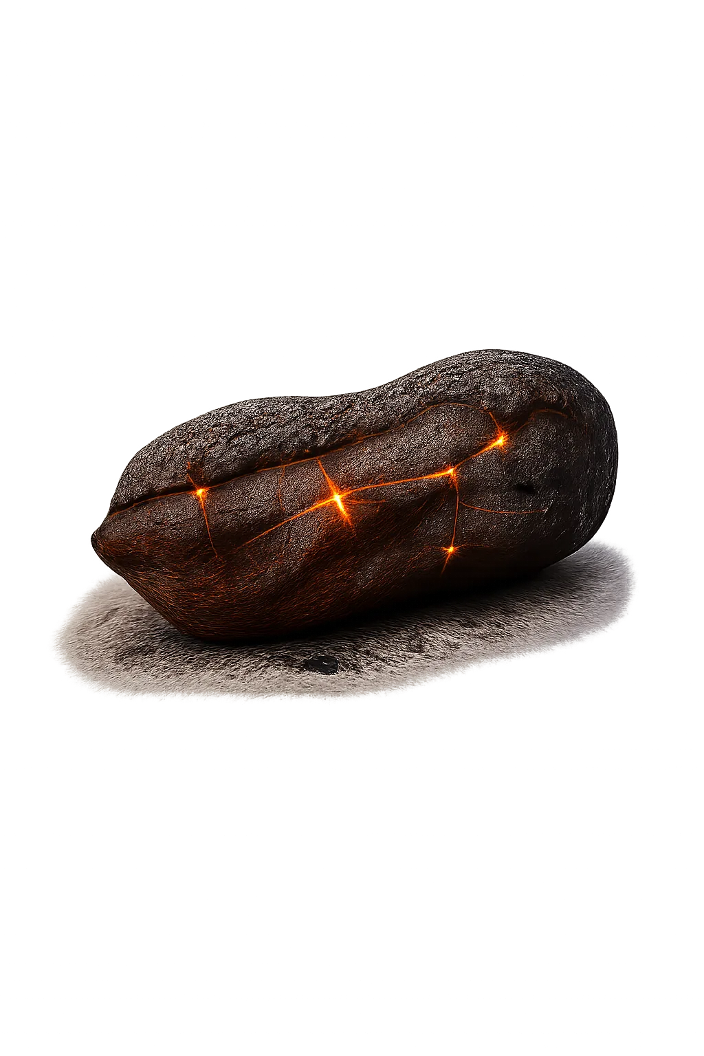 A single burnt peanut